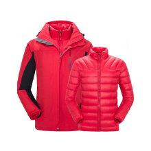 High Quality Waterproof Warm Outdoor Windbreaker Sports Jackets for Women with Inner Puffer Jacket